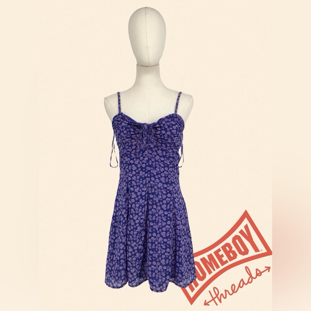 NWT Aeropostale Blue and Purple Floral Dress size S
